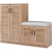 En.casa Schoenenkast Løten 97x120x36 cm eikenkleurig []