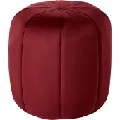 Beliani SELBY - Poef - Donkerrood - Fluweel