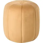 Beliani SELBY - Poef - Mosterdgeel - Fluweel