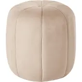 Beliani SELBY - Poef - Beige - Fluweel