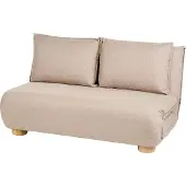 Beliani ABISKO - Slaapbank 2-zits - Beige - Kunstlinnen