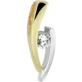 Trendjuwelier huiscollectie Hanger Geelgoud Zirkonia