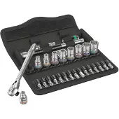 Wera 05004021001 8100 SA 11 Zyklop Metal Doppenset Met Omschakelpal - 1/4"