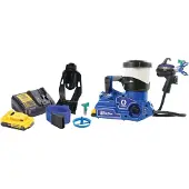 Graco Ultra QuickShot spuitpistool voor verf zonder luchttoevoer – – met 2 x 18V 2,0Ah Dewalt-accu's – 1 x Dewalt-accu-oplader – Draagtas – 20B476