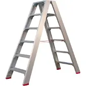 Little Jumbo 4741000206 SuperPRO Dubbele Trap - Aluminium - 2 X 6 Treden - Max. Werkhoogte 1.45 M.