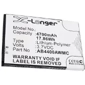 123accu Philips AB4400AWMC accu (4700 mAh, huismerk)