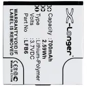 123accu Kazam LFB6 / LFB6-VKVBG013292 accu (700 mAh, huismerk)
