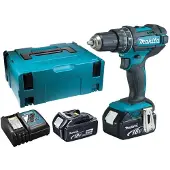 Makita DHP482RMJ 18V Li-Ion Accu Klopboor- /schroefmachine Set (2x 4.0Ah Accu) In Mbox