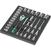 Wera 05150112001 9722 31-delige 8000 C Zyklop Set In Schuimstof Inleg - 1/2"