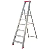 Kippers Rijssen 4741000106 SuperPRO Industrietrap - Enkel - Aluminium - 1 X 6 Treden - Max. Werkhoogte 3,45m