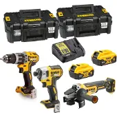 DeWalt 18V XR Serie - Gereedschapscombiset - Borstelloze Motoren - Inclusief Koffer en Accu's