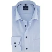 Olymp Luxor Modern Fit Overhemd blauw, Faux-uni