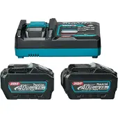 Makita 1911V6-0 40V Li-ion Accu Starterset (2x 5.0Ah Accu) + Lader