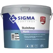 Sigma Stainaway Matt | Isolerende Muurverf en Plafondverf 10 LTR - Wit