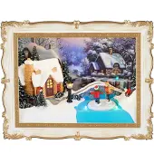 Luville Specials Kerstdorp Winterframe (winters Schilderij) 24,5 X 10,5 X 20 Cm