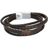 Ixxxi Men Leren Armband Seph Bruin