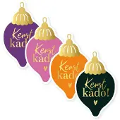 Kassaplan Cadeau Sticker Kerst 40mm 250st Verschillende verschillende Papier