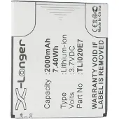 123accu TCL TLi020E7 accu (2000 mAh, huismerk)