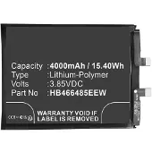 123accu Honor HB466485EEW accu (4000 mAh, huismerk)