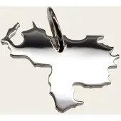 MOOYE ® - Collectie Zilveren Landkaart Venezuela ketting hanger