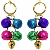 Charme Bijoux Oorbellen Klem Kerst goudkleur gekleurd