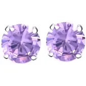 Charme Bijoux Magneet Oorbellen paars lila 8 mm