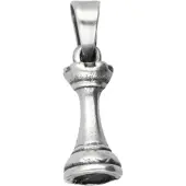 MOOYE ® - Collectie Zilveren Schaakstuk Toren kettinghanger
