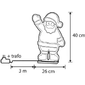Luca Lighting Kerst Tafellamp Kerstman incl. LED met Timer - Infinidade