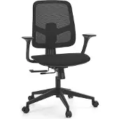 Hjh OFFICE Bureaustoel / draaistoel MALIO Stof / netstof zwart