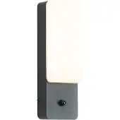 QAZQA Buiten wandlamp zwart met schemersensor incl. LED - Shift