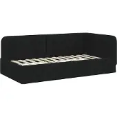 vidaXL Hoek Bed Frame Zwart 90 x 200 cm Stof