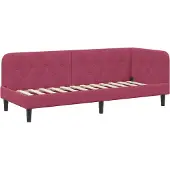 vidaXL Hoek Bed Frame Wijnrood 80 x 200 cm Fluweel