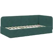 vidaXL Hoek Bed Frame Donkergroen 90 x 190 cm Fluweel