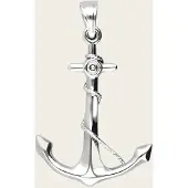 MOOYE ® - Collectie Zilveren Anker met kabel kettinghanger