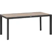 Hespéride Tuintafel voor 6 personen van aluminium met houtlook ÉVASION