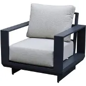 AVH-Collectie Avellino lounge tuinstoel aluminium antraciet soft grey kussens