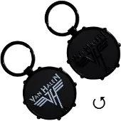 Rock Off Van Halen - Retro Logo Drum DoubleSided Sleutelhanger - Zwart