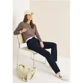 Cecil Dames Tweekleurige broek - Blauw - XL