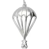 MOOYE ® - Collectie Zilveren Parachute kettinghanger