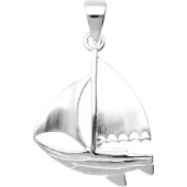 MOOYE ® - Collectie Zilveren Zeilboot middel kettinghanger