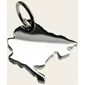 MOOYE ® - Collectie Zilveren Landkaart Montenegro ketting hanger