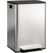 HOMCOM Prullenbak - Roestvrij staal - 47,5x37,5x67cm - Zilver
