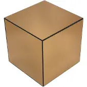 Sweeek - Bijzettafel kubus spiegelglas 40cm - mirage