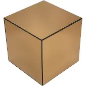 Sweeek - Bijzettafel kubus spiegelglas 30cm - mirage