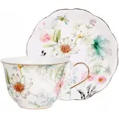 Veroni Marcelina Kop en Schotel Set 270ml - Elegant Porselein