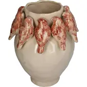 HD Collection Vase Bird Stoneware Terra 23x23x28cm