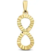 New Bling - 9NBG-0924 - 14K geelgouden Hanger – Infinity Dia Cut – Dames Hanger