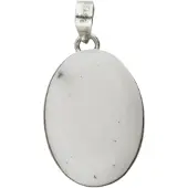 MOOYE ® - Collectie Zilveren Dendriet Opaal edelsteen ovaal groot hanger