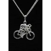 MOOYE ® - Collectie Zilveren Wielrenner ketting hanger