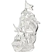 MOOYE ® - Collectie Zilveren Galjoen XL kettinghanger